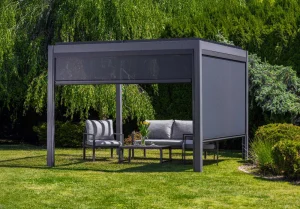 PERGOLA Ogrodowa Tarasowa aluminiowa 3x3m, panele zaciemniające