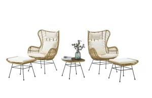 Zestaw mebli ogrodowych technorattan boho uszak