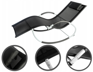 Leżak ogrodowy fotel bujany łóżko polowe